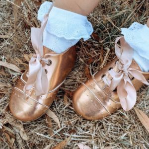 AUGGIE  Unisex Oxfords || Shimmer Rose Gold ||