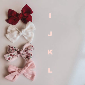 Fabric bow clip - 4 colour options