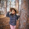 DELPHINE Midnight Blossom girl's blouse