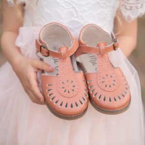 Fleur premium watermelon leather sandal || Toddler || Child || Youth ||