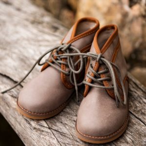 LOGAN Premium charcoal leather boots | Toddler | Child | Youth