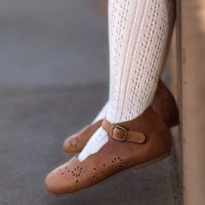 PAISLEY tan premium leather mary jane