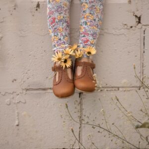 Wynter vintage tan leather toddler t-bars || Baby || Toddler || Child || Youth